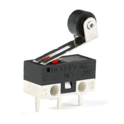 Microswitch 3-polig 1A 125VAC met roller KW-10 MS-1A-14.5-P